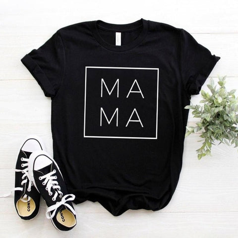 Image of Mama Square Women tshirt Cotton Casual Funny t shirt Gift For Lady Yong Girl Top Tee 6 Color Drop Ship S-807