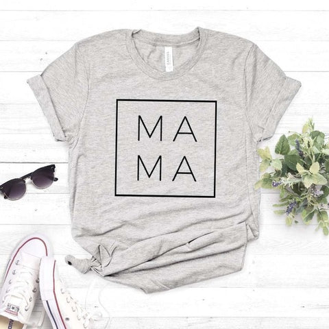 Image of Mama Square Women tshirt Cotton Casual Funny t shirt Gift For Lady Yong Girl Top Tee 6 Color Drop Ship S-807