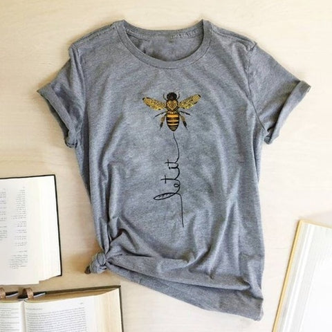 Image of Hillbilly feminino abelha tipo camiseta estética gráfico de manga curta algodão poliéster t camisas femininas verano mujer 2019