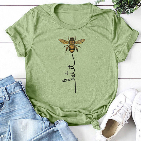 Image of Hillbilly feminino abelha tipo camiseta estética gráfico de manga curta algodão poliéster t camisas femininas verano mujer 2019