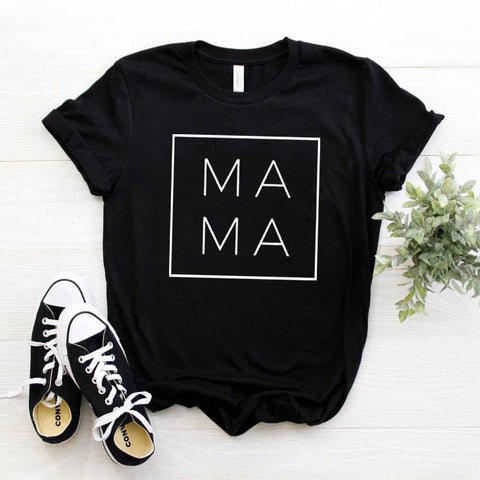 Image of Mama Square Women tshirt Cotton Casual Funny t shirt Gift For Lady Yong Girl Top Tee 6 Color Drop Ship S-807