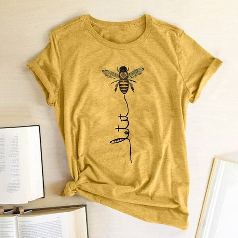 Image of Hillbilly feminino abelha tipo camiseta estética gráfico de manga curta algodão poliéster t camisas femininas verano mujer 2019