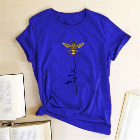 Image of Hillbilly feminino abelha tipo camiseta estética gráfico de manga curta algodão poliéster t camisas femininas verano mujer 2019
