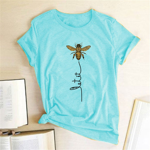 Image of Hillbilly feminino abelha tipo camiseta estética gráfico de manga curta algodão poliéster t camisas femininas verano mujer 2019