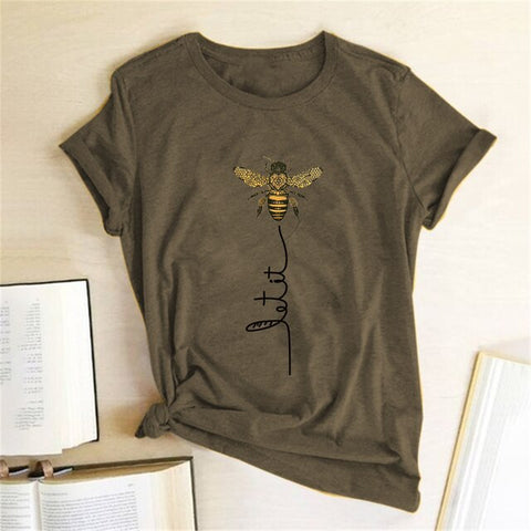 Image of Hillbilly feminino abelha tipo camiseta estética gráfico de manga curta algodão poliéster t camisas femininas verano mujer 2019