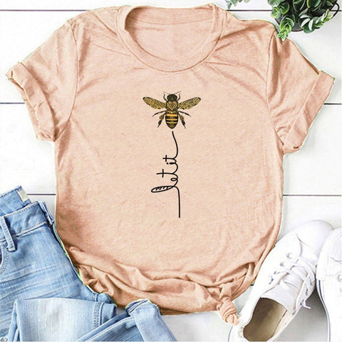 Image of Hillbilly feminino abelha tipo camiseta estética gráfico de manga curta algodão poliéster t camisas femininas verano mujer 2019