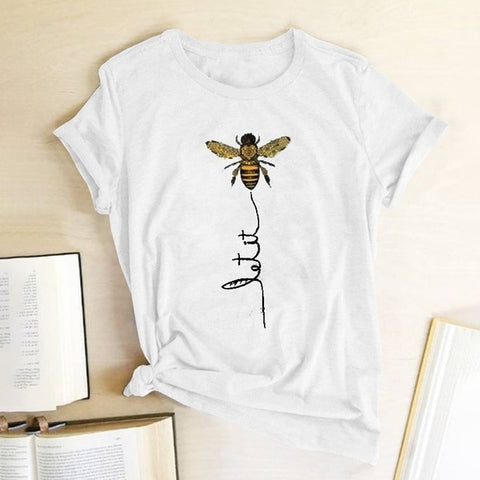 Image of Hillbilly feminino abelha tipo camiseta estética gráfico de manga curta algodão poliéster t camisas femininas verano mujer 2019
