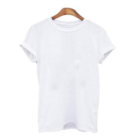 Image of T-shirt femme uni coton lin manches courtes talons hauts imprimé hauts plage hauts à la mode